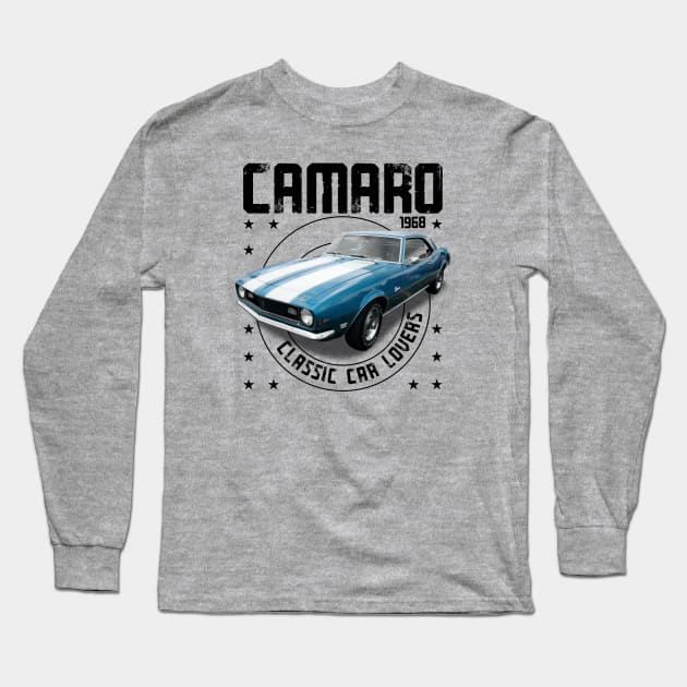 Classic Car Camaro Z28 1968 Long Sleeve T-Shirt by cecatto1994